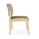 Lenox Wood Waiting Reception Armless Guest Chair Wood Frame