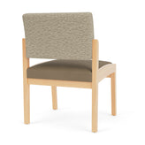 Lenox Wood Waiting Reception Armless Guest Chair Wood Frame