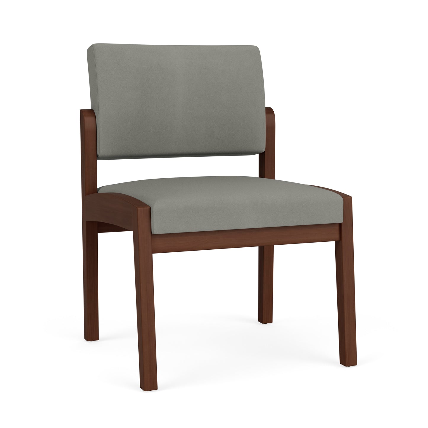 Lenox Wood Waiting Reception Armless Guest Chair Wood Frame
