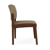 Lenox Wood Waiting Reception Armless Guest Chair Wood Frame