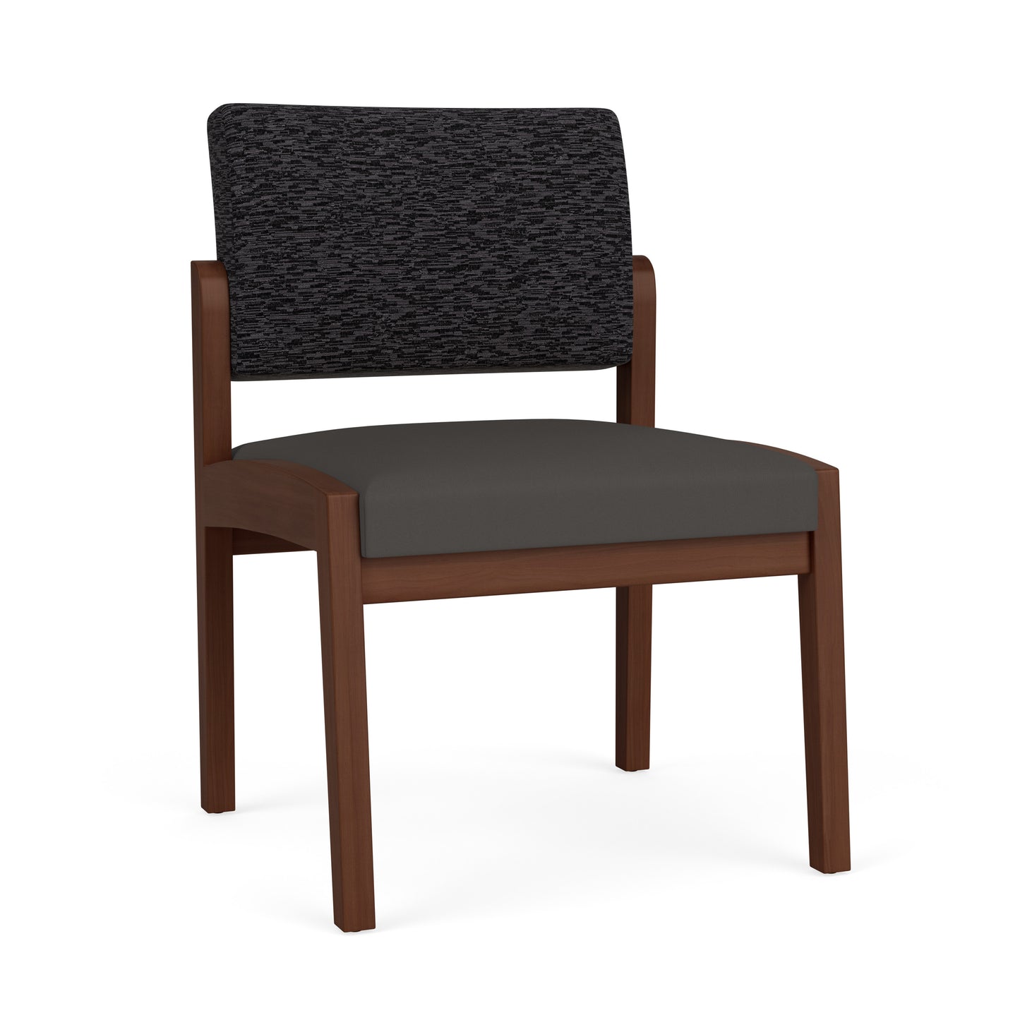 Lenox Wood Waiting Reception Armless Guest Chair Wood Frame