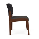Lenox Wood Waiting Reception Armless Guest Chair Wood Frame