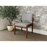 Lenox Wood Waiting Reception Armless Guest Chair Wood Frame