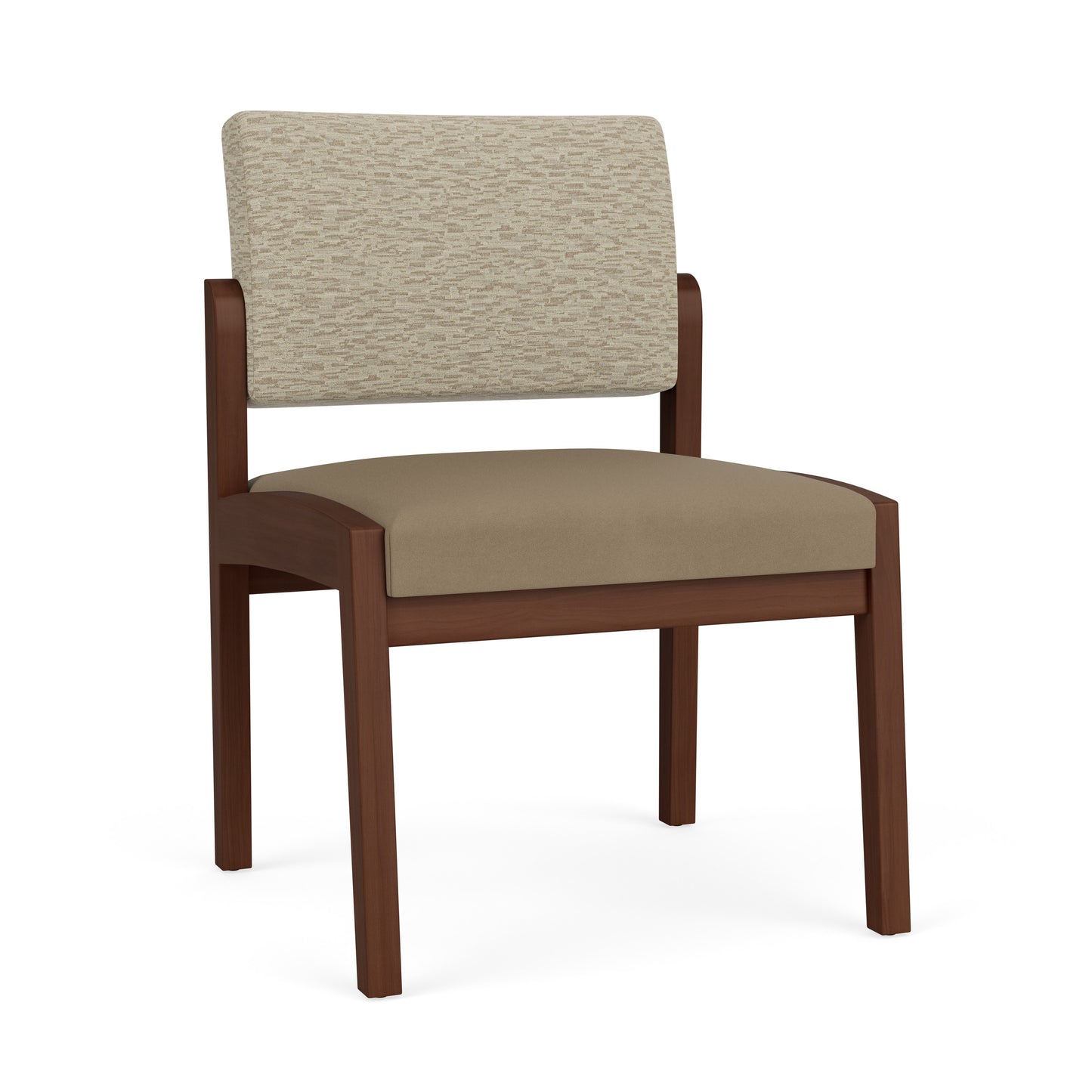 Lenox Wood Waiting Reception Armless Guest Chair Wood Frame