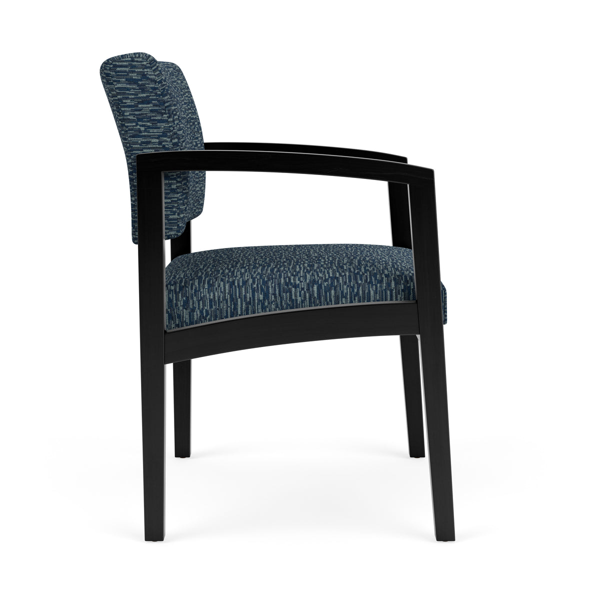 Lenox Wood Waiting Reception Wide Guest Chair Wood Frame