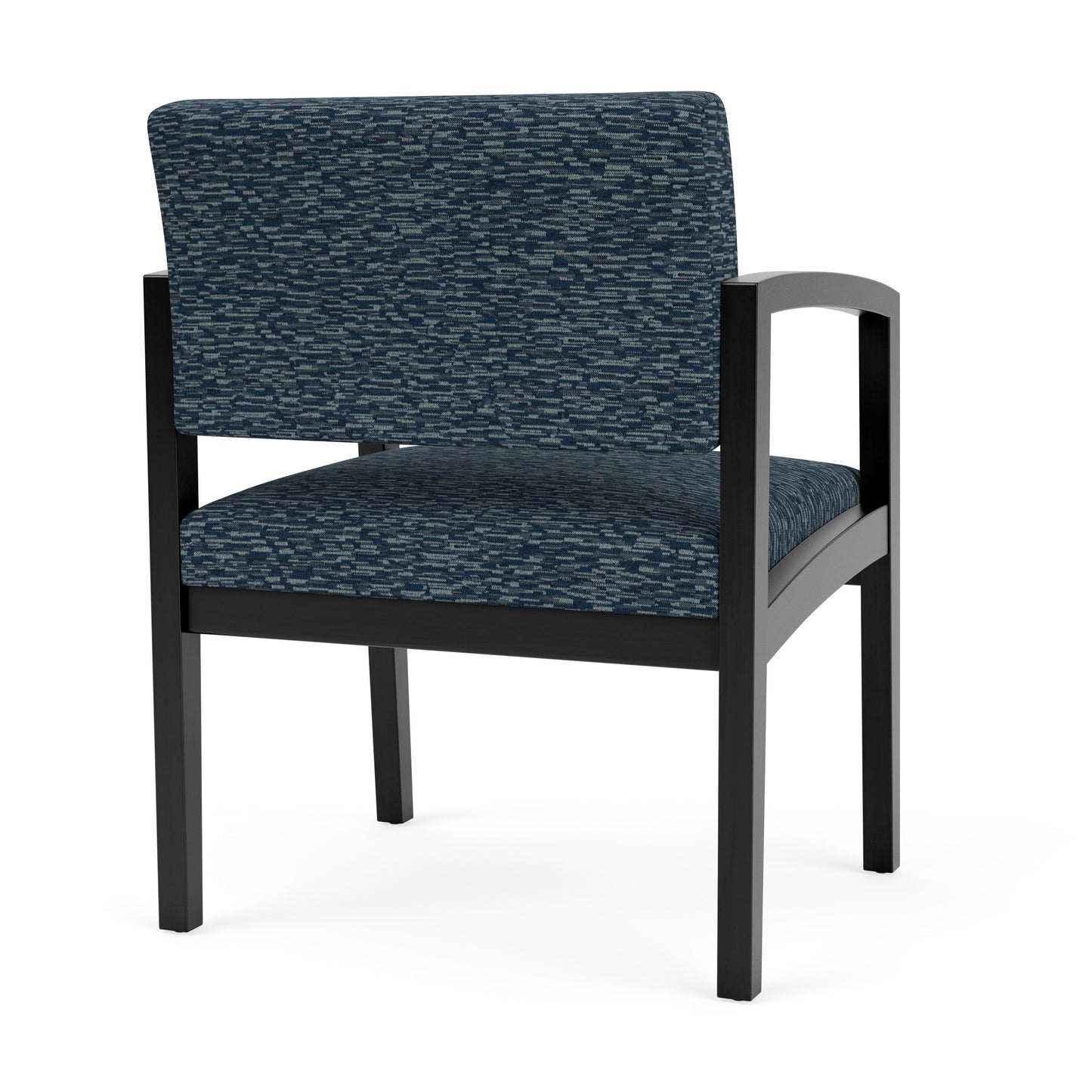 Lenox Wood Waiting Reception Wide Guest Chair Wood Frame