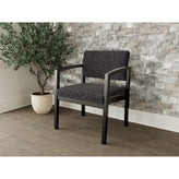 Lenox Wood Waiting Reception Wide Guest Chair Wood Frame