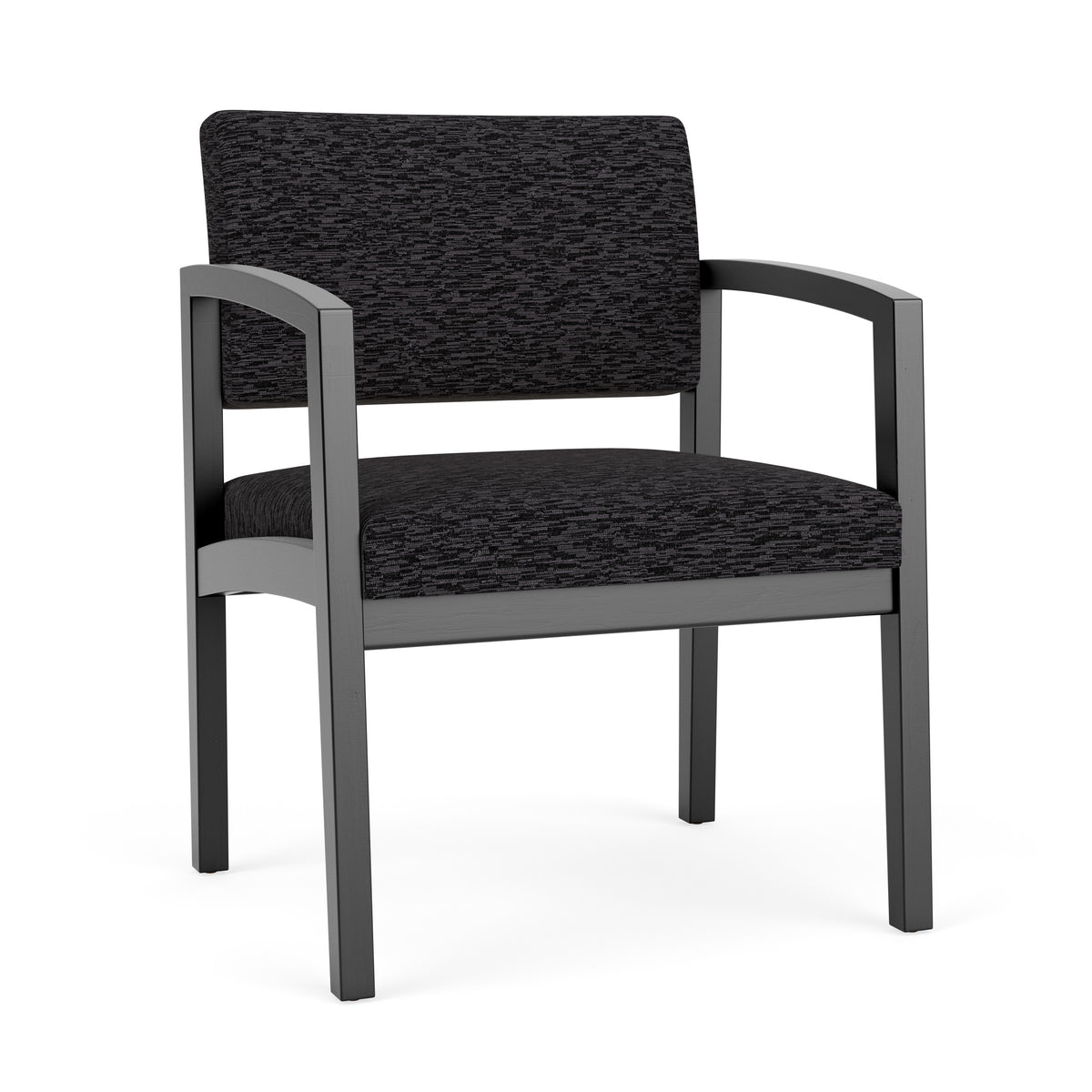 Lenox Wood Waiting Reception Wide Guest Chair Wood Frame