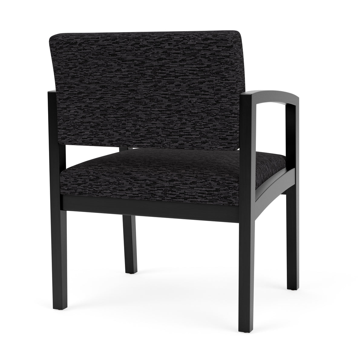 Lenox Wood Waiting Reception Wide Guest Chair Wood Frame