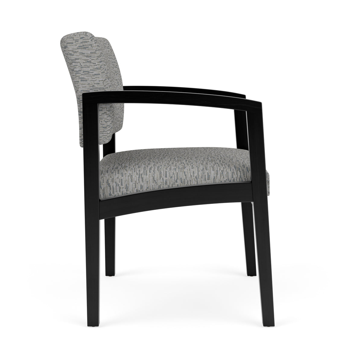 Lenox Wood Waiting Reception Wide Guest Chair Wood Frame