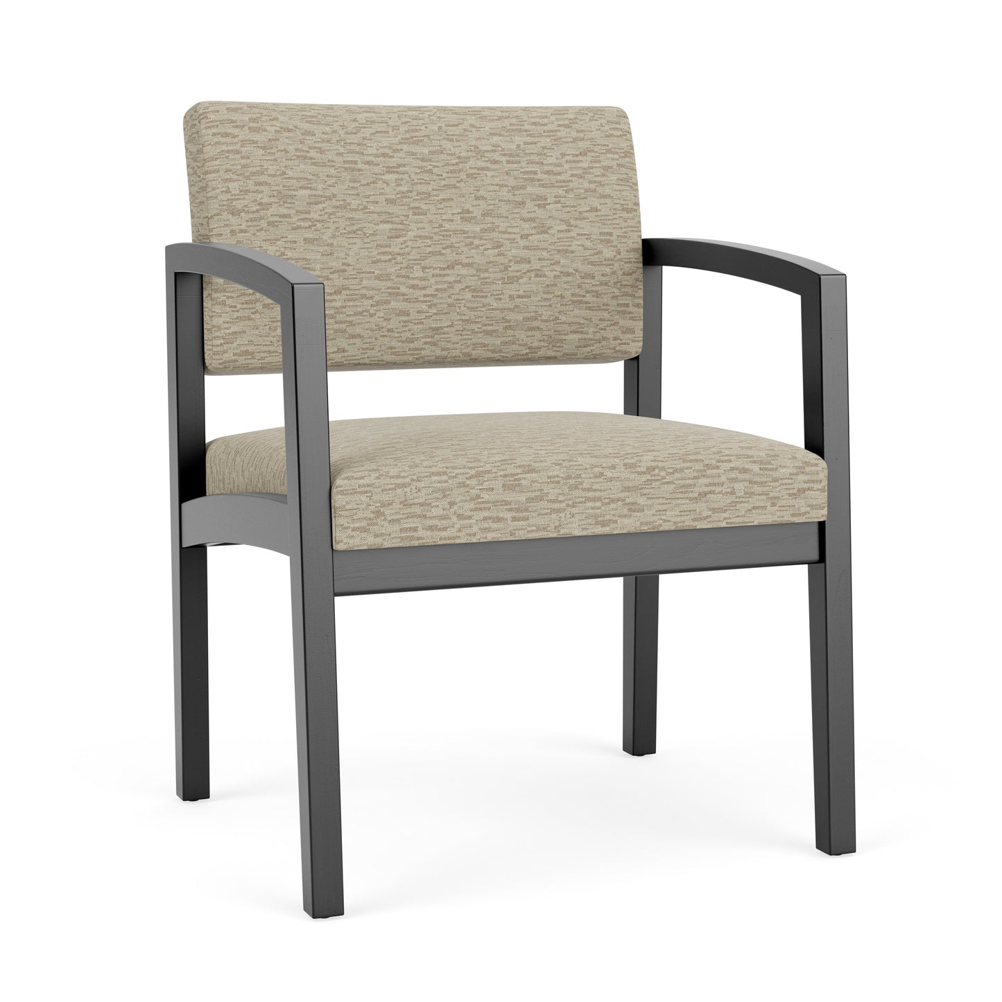 Lenox Wood Waiting Reception Wide Guest Chair Wood Frame