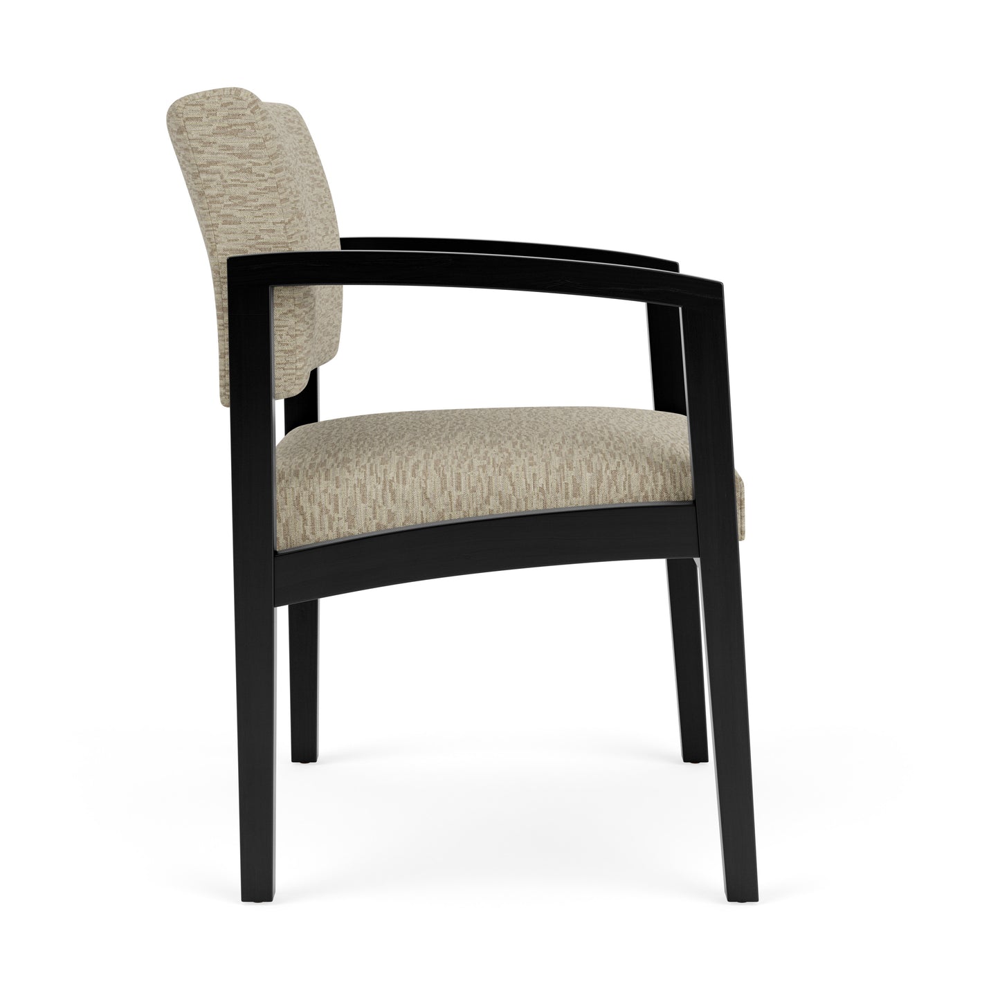 Lenox Wood Waiting Reception Wide Guest Chair Wood Frame