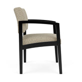 Lenox Wood Waiting Reception Wide Guest Chair Wood Frame