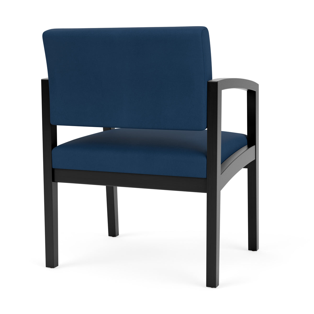Lenox Wood Waiting Reception Wide Guest Chair Wood Frame