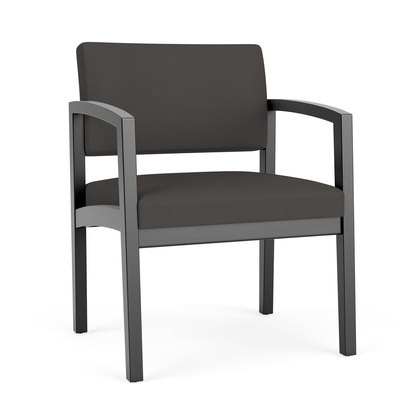 Lenox Wood Waiting Reception Wide Guest Chair Wood Frame