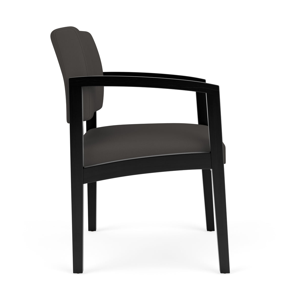 Lenox Wood Waiting Reception Wide Guest Chair Wood Frame