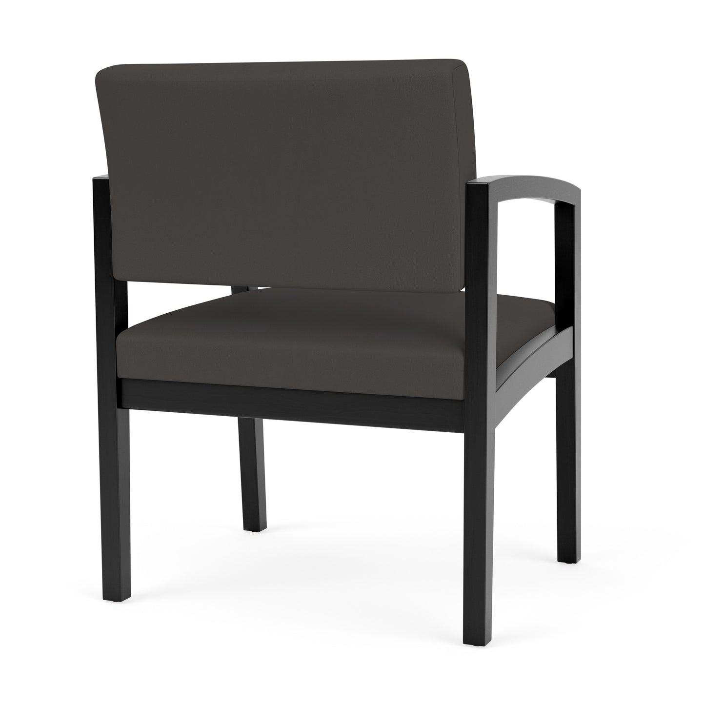 Lenox Wood Waiting Reception Wide Guest Chair Wood Frame