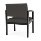 Lenox Wood Waiting Reception Wide Guest Chair Wood Frame