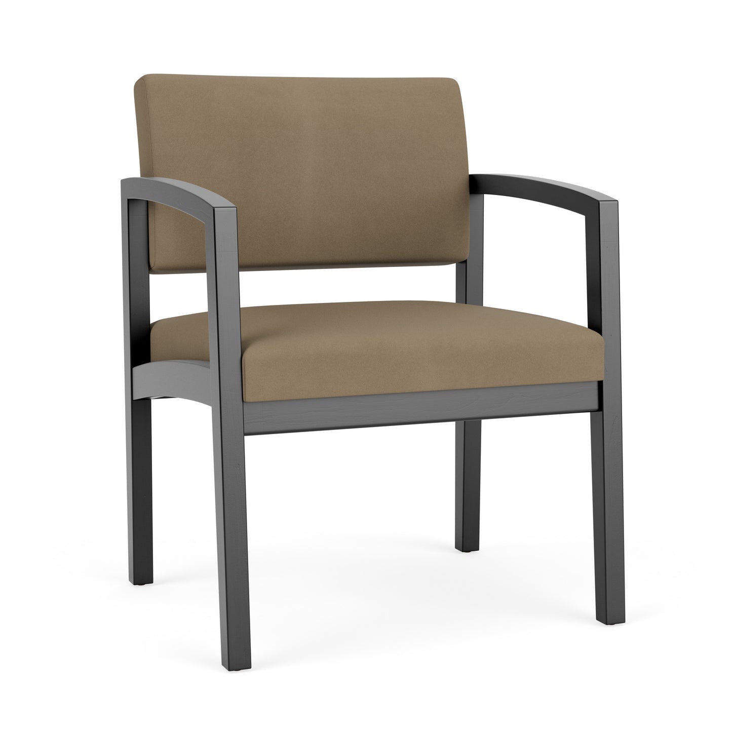 Lenox Wood Waiting Reception Wide Guest Chair Wood Frame