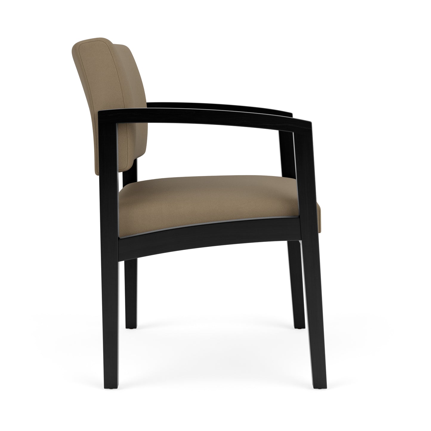 Lenox Wood Waiting Reception Wide Guest Chair Wood Frame