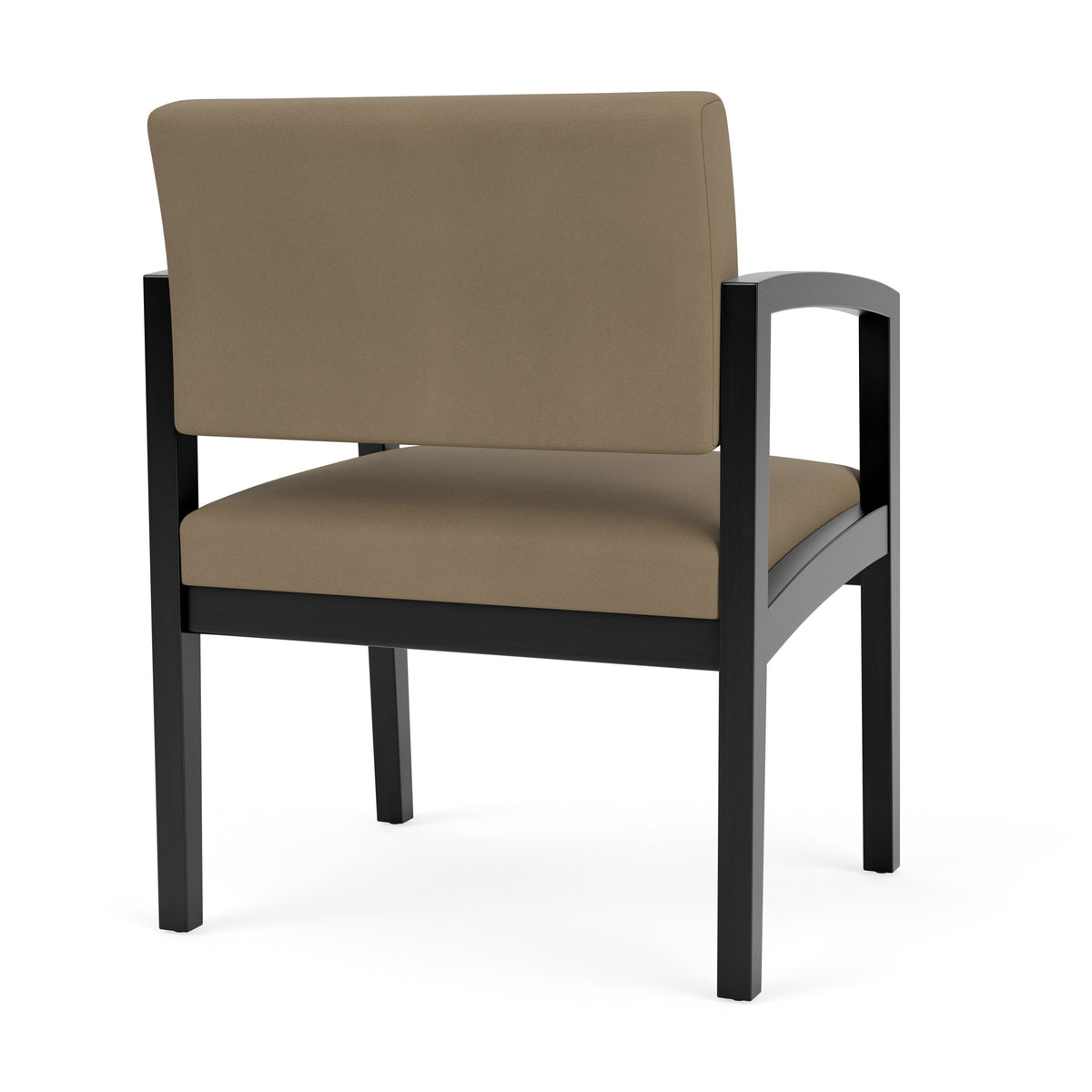 Lenox Wood Waiting Reception Wide Guest Chair Wood Frame