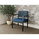 Lenox Wood Waiting Reception Wide Guest Chair Wood Frame