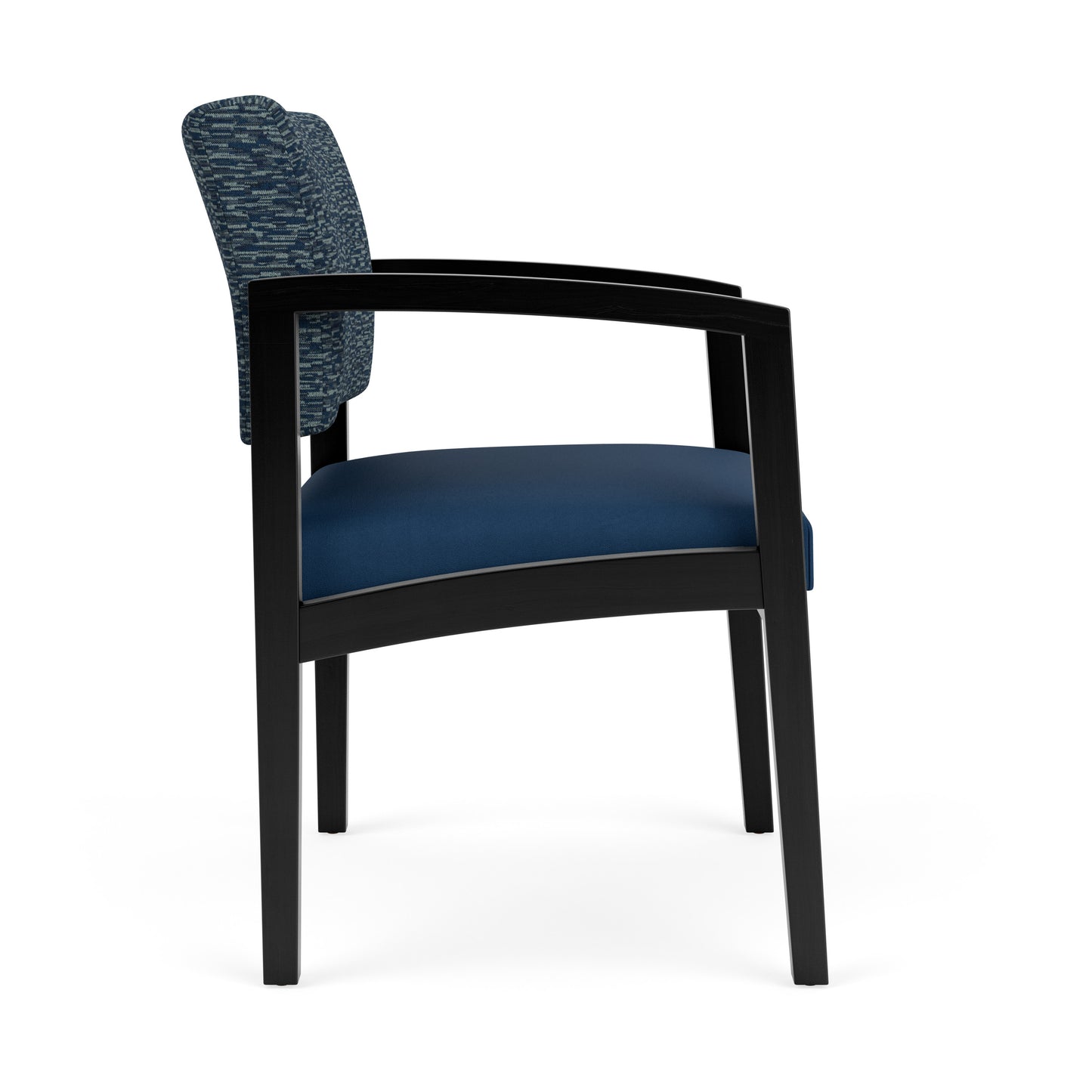 Lenox Wood Waiting Reception Wide Guest Chair Wood Frame