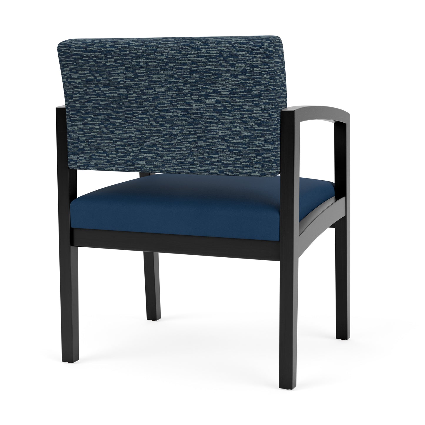 Lenox Wood Waiting Reception Wide Guest Chair Wood Frame