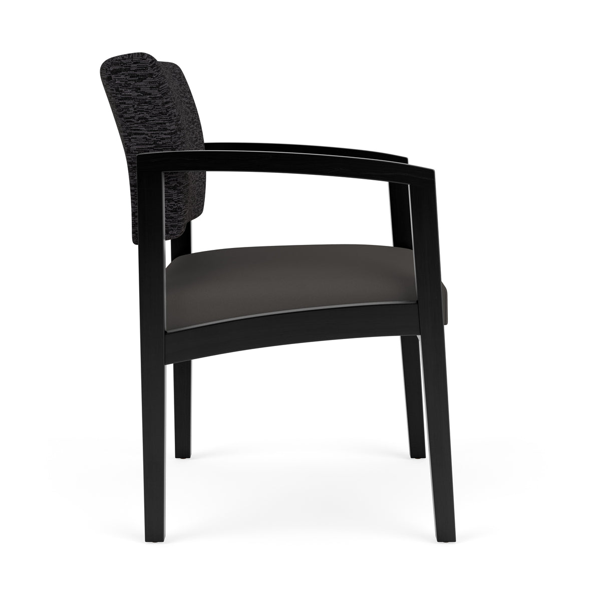Lenox Wood Waiting Reception Wide Guest Chair Wood Frame