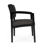 Lenox Wood Waiting Reception Wide Guest Chair Wood Frame
