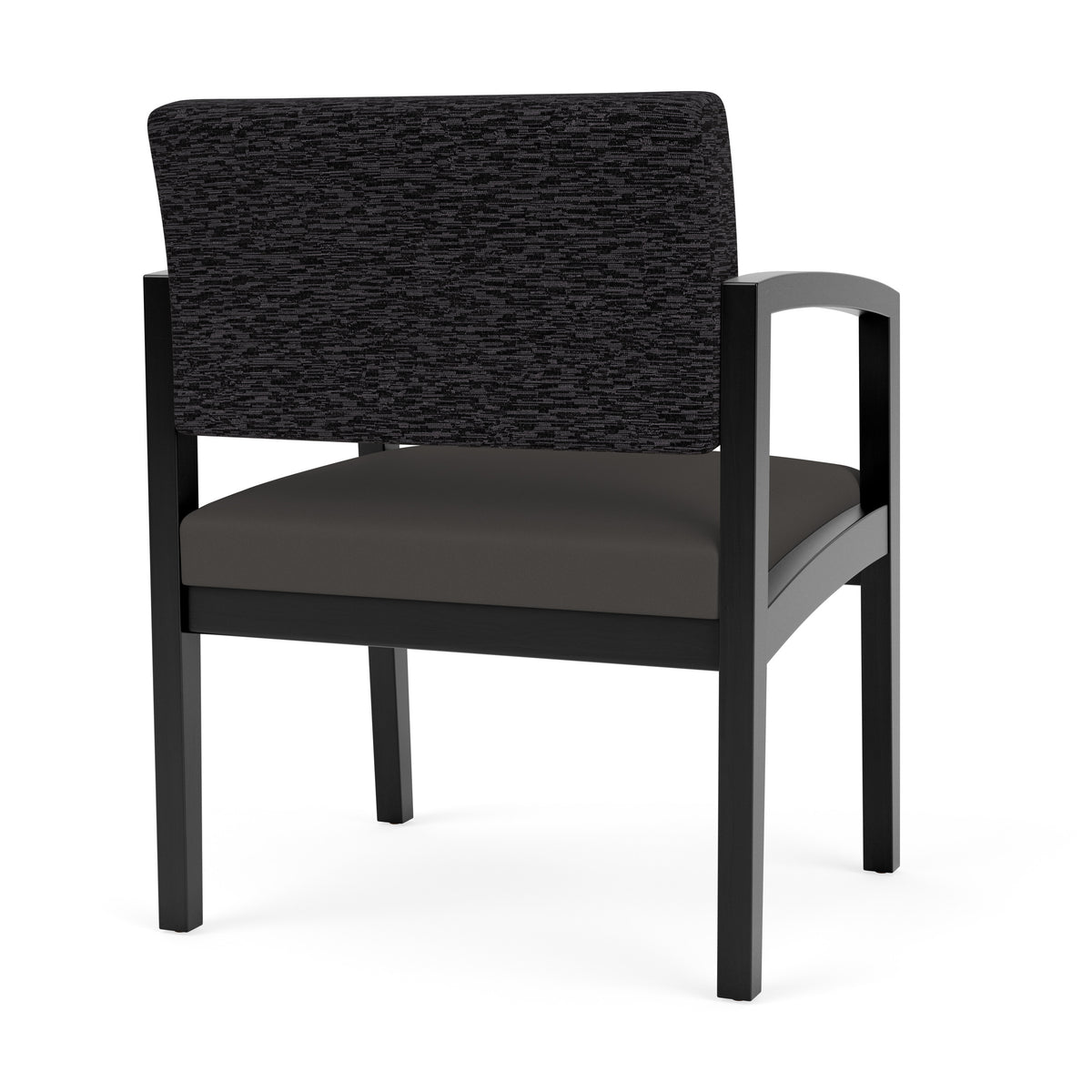 Lenox Wood Waiting Reception Wide Guest Chair Wood Frame