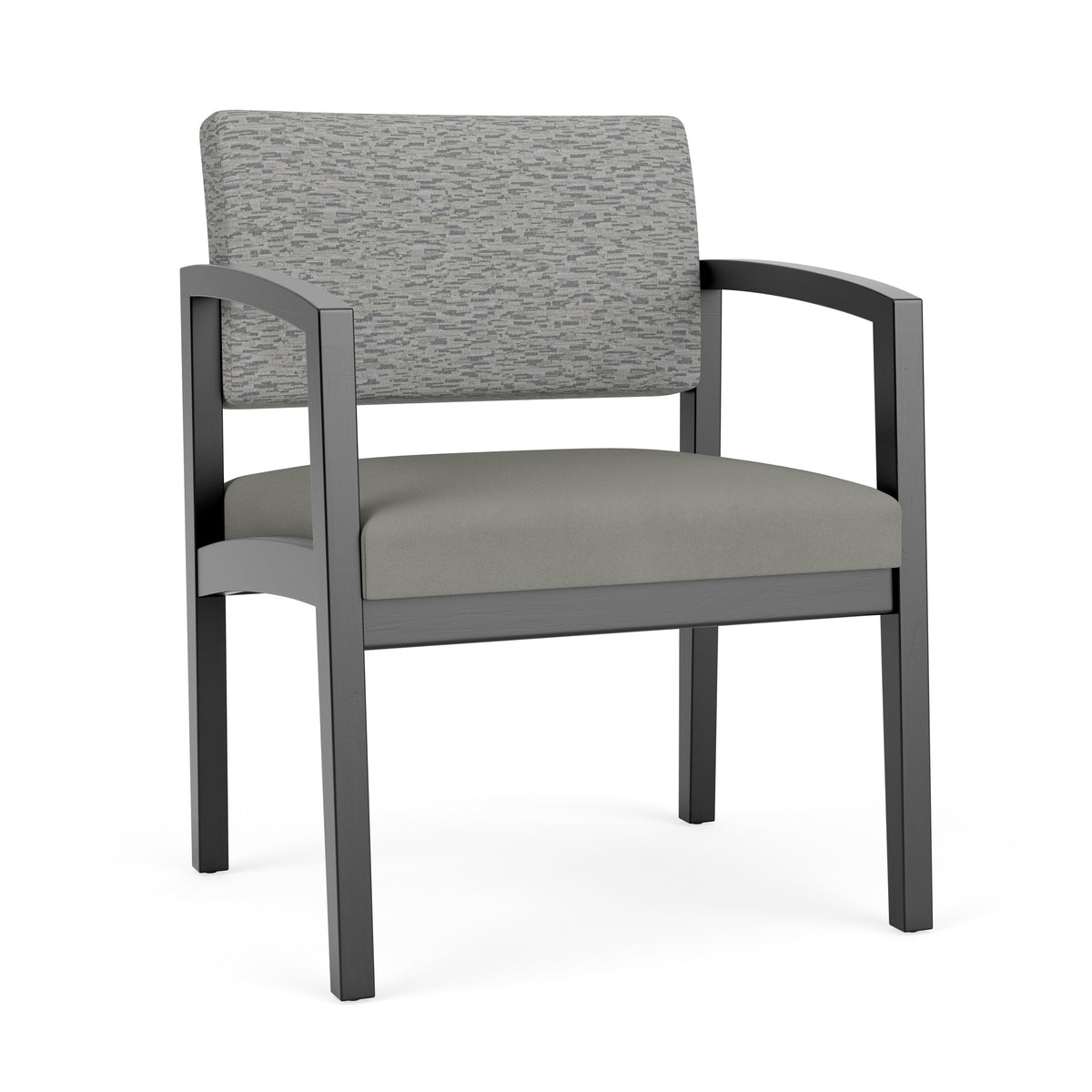 Lenox Wood Waiting Reception Wide Guest Chair Wood Frame