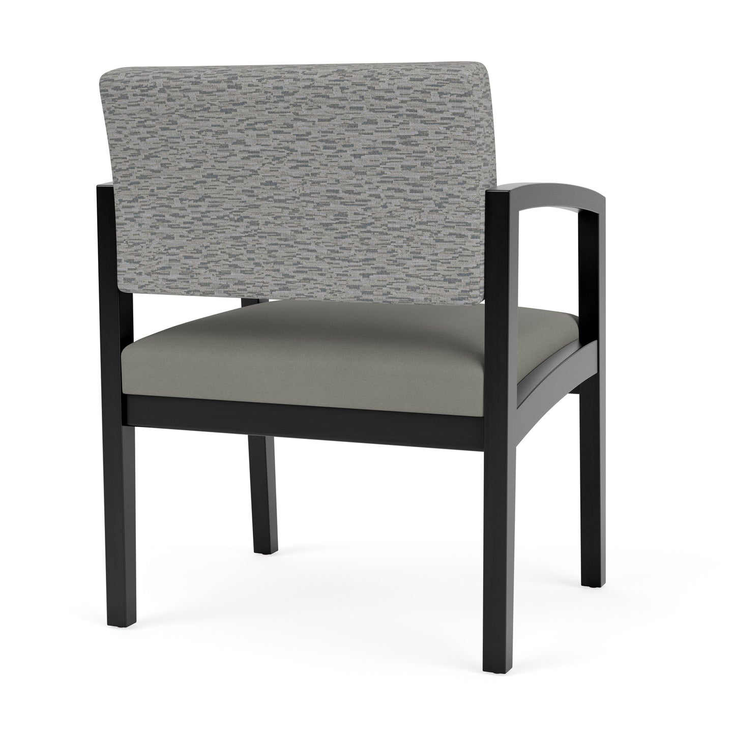 Lenox Wood Waiting Reception Wide Guest Chair Wood Frame
