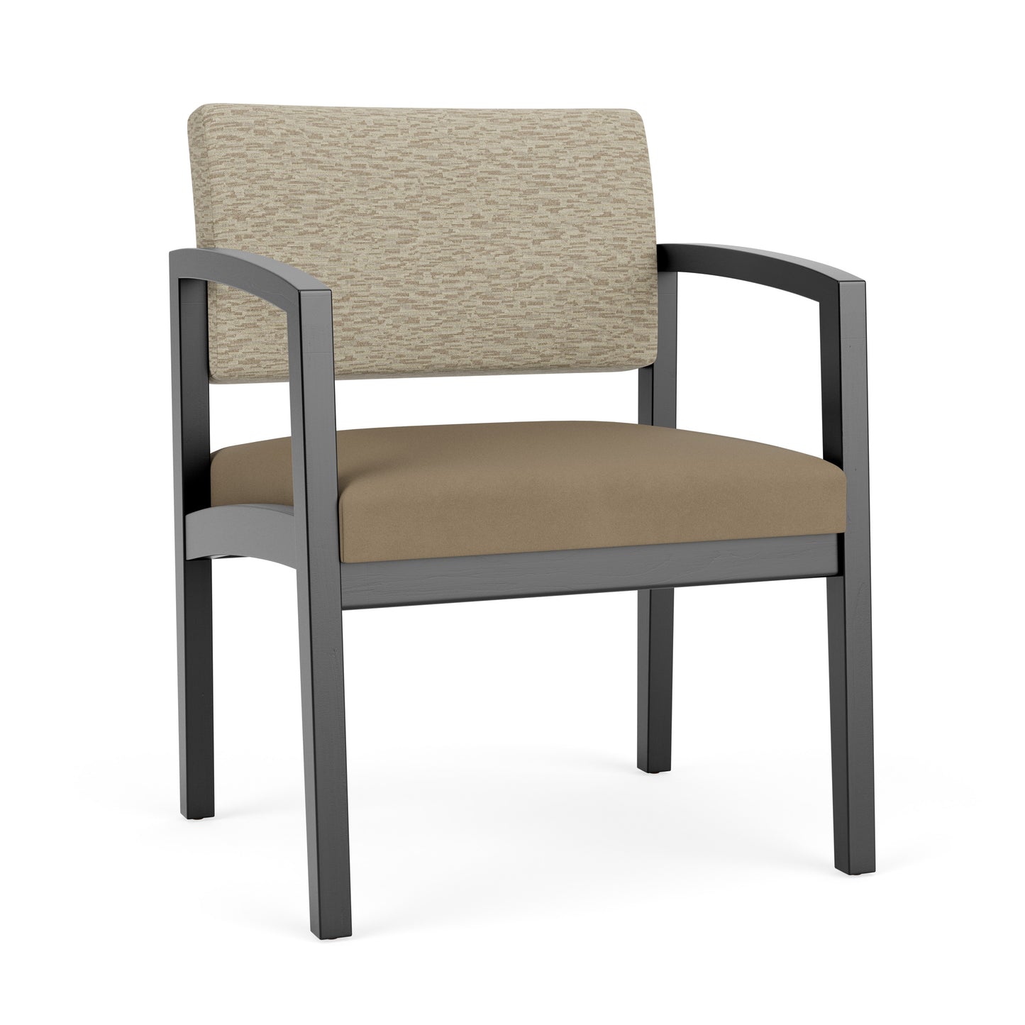 Lenox Wood Waiting Reception Wide Guest Chair Wood Frame