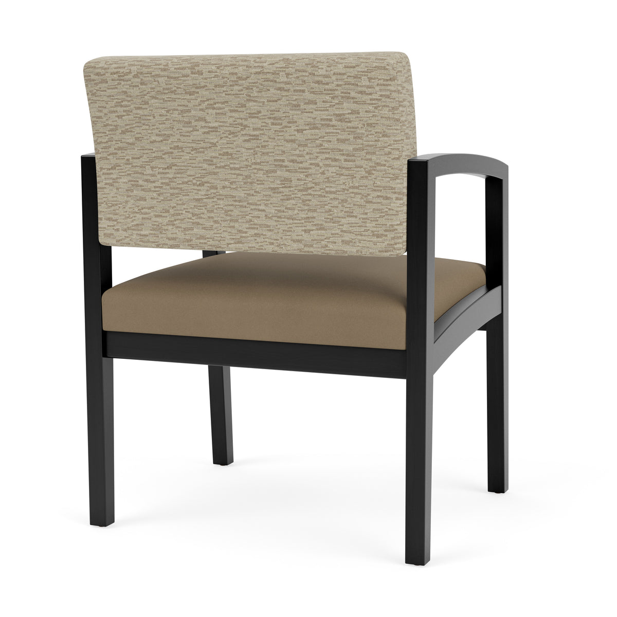 Lenox Wood Waiting Reception Wide Guest Chair Wood Frame