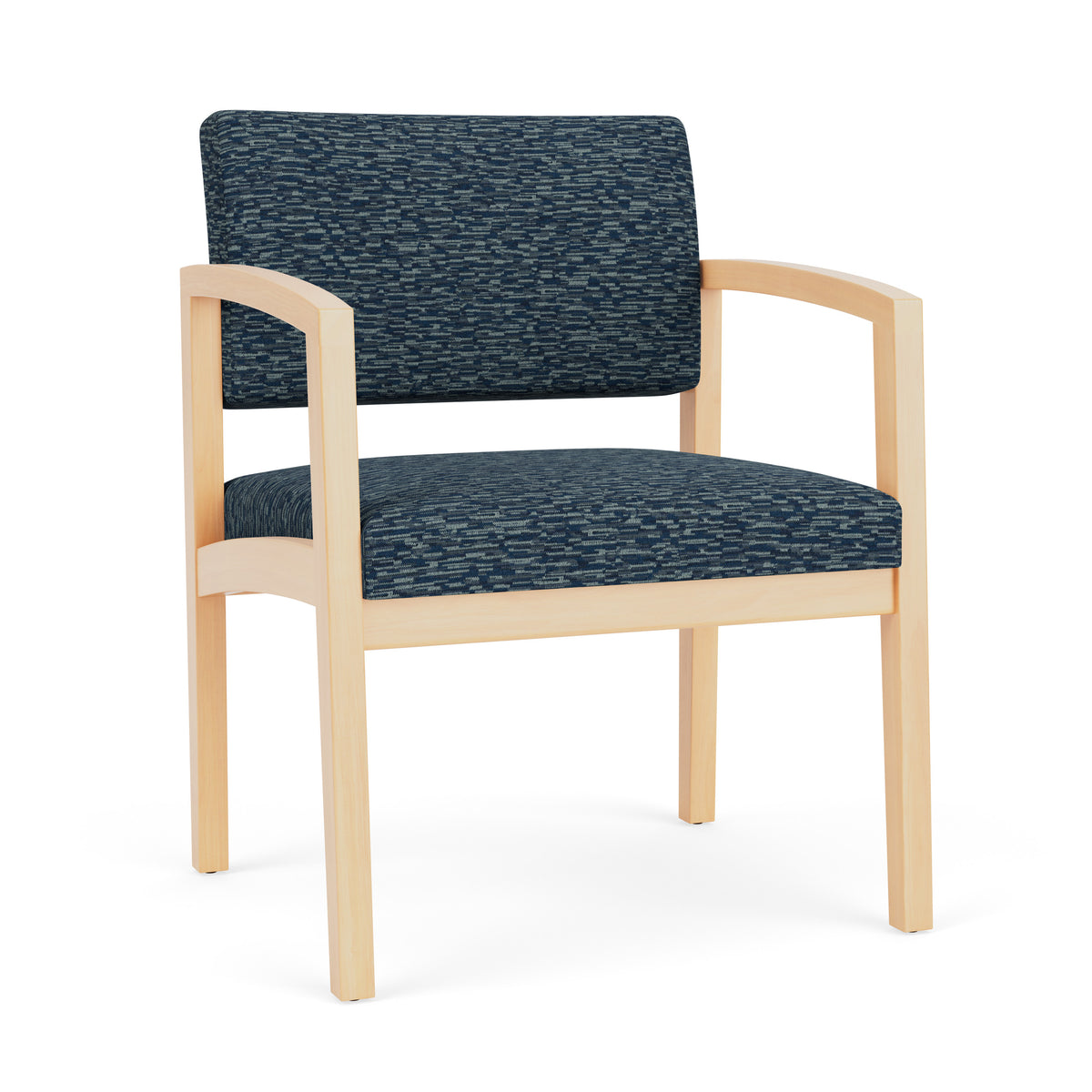 Lenox Wood Waiting Reception Wide Guest Chair Wood Frame