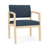 Lenox Wood Waiting Reception Wide Guest Chair Wood Frame