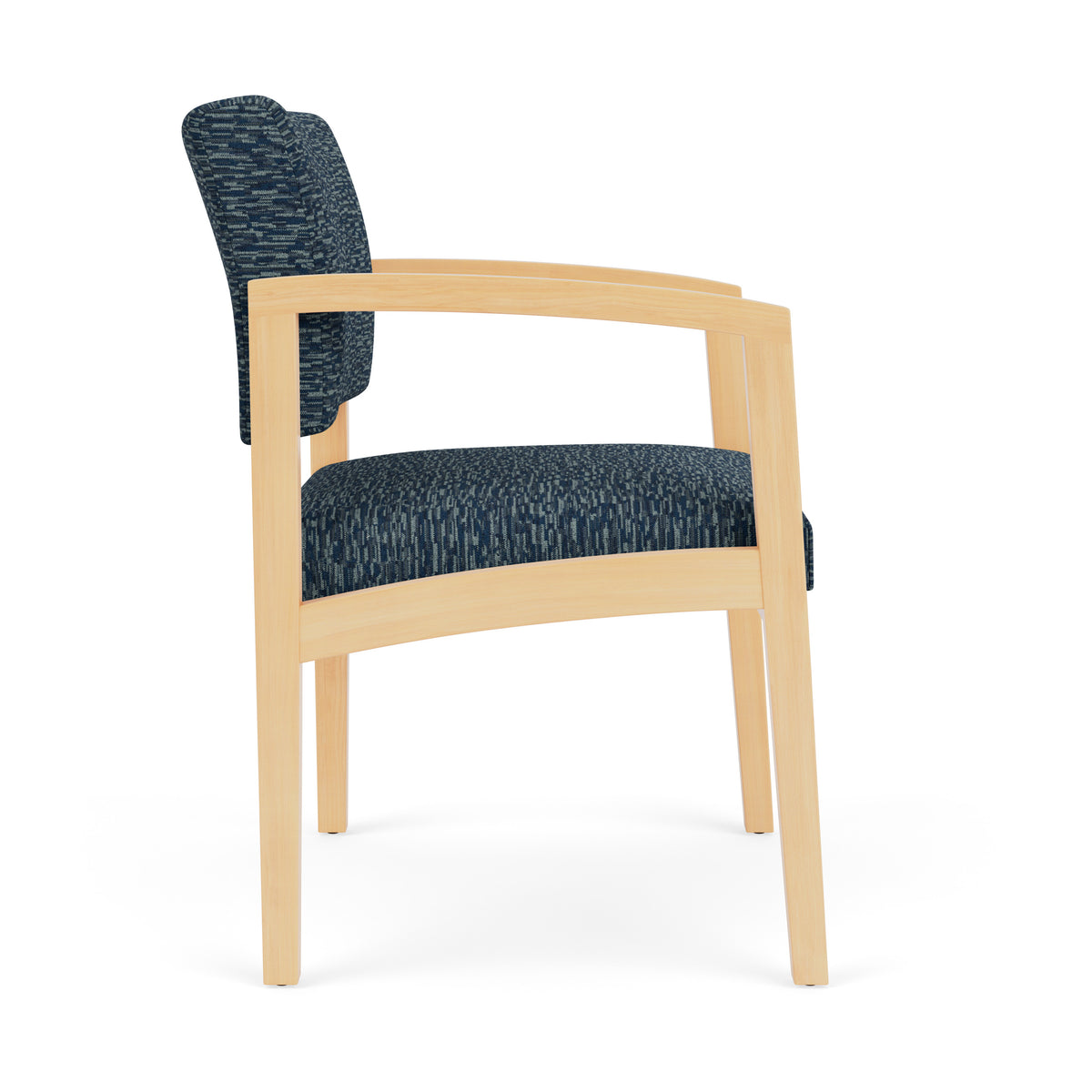 Lenox Wood Waiting Reception Wide Guest Chair Wood Frame