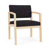Lenox Wood Waiting Reception Wide Guest Chair Wood Frame
