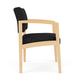 Lenox Wood Waiting Reception Wide Guest Chair Wood Frame