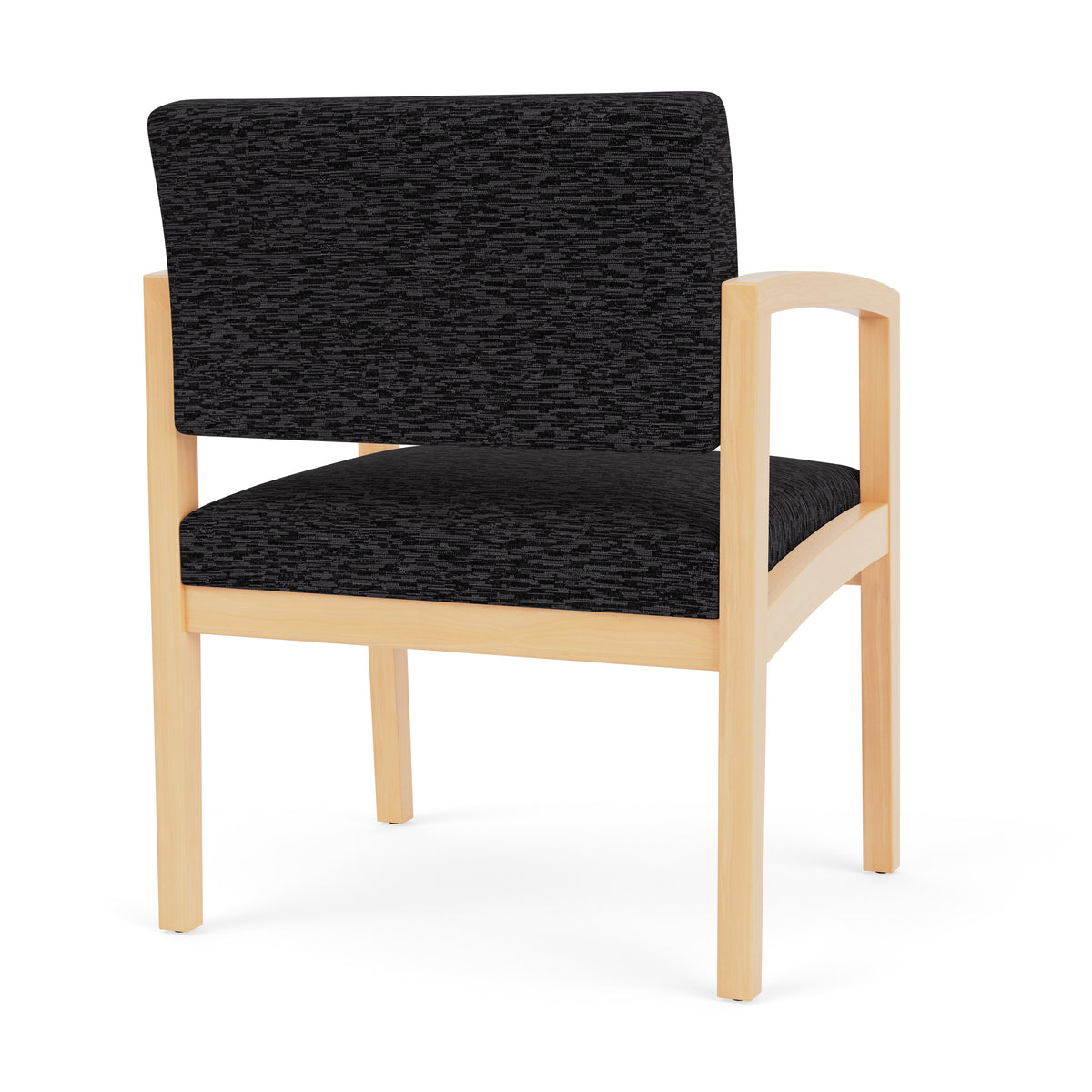 Lenox Wood Waiting Reception Wide Guest Chair Wood Frame