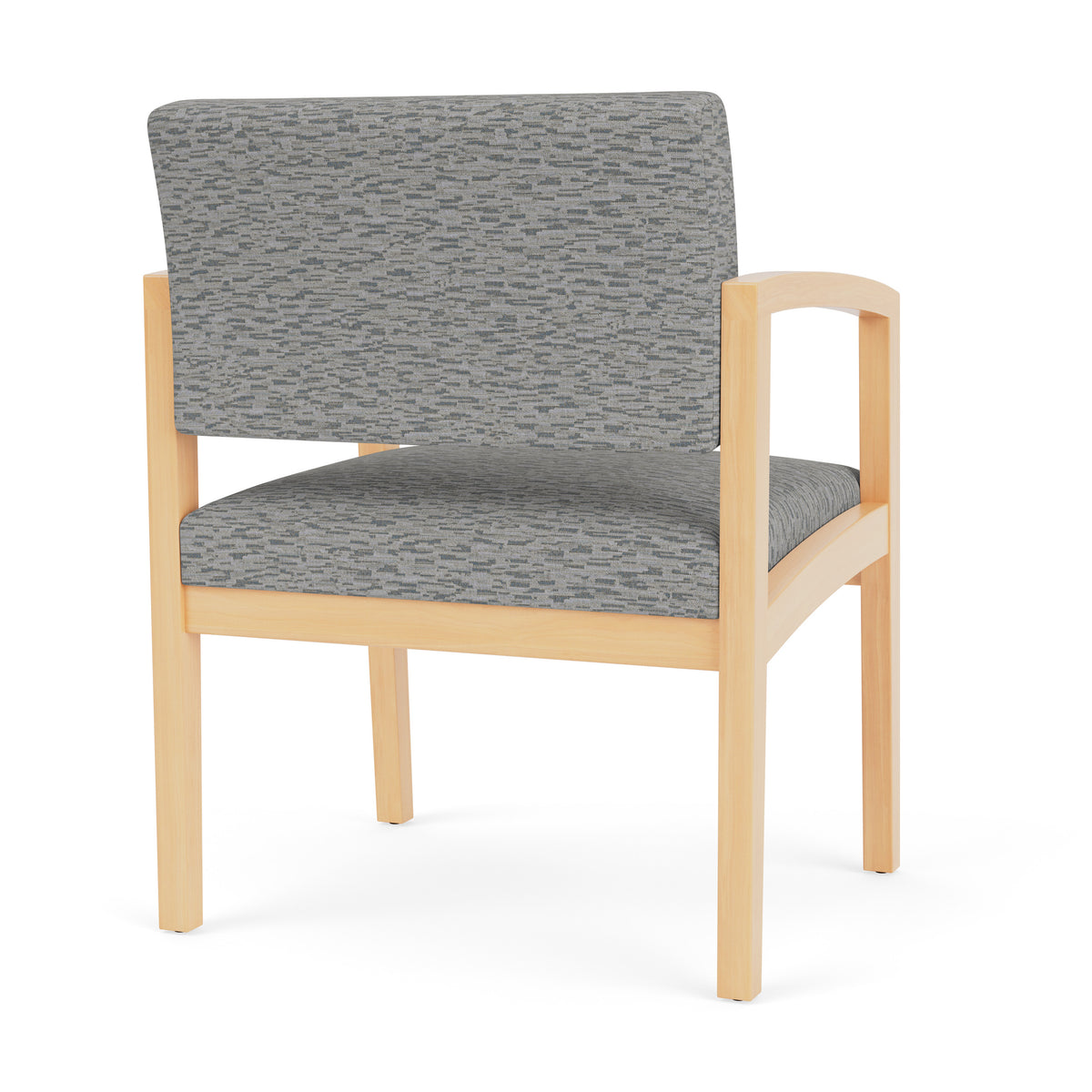 Lenox Wood Waiting Reception Wide Guest Chair Wood Frame