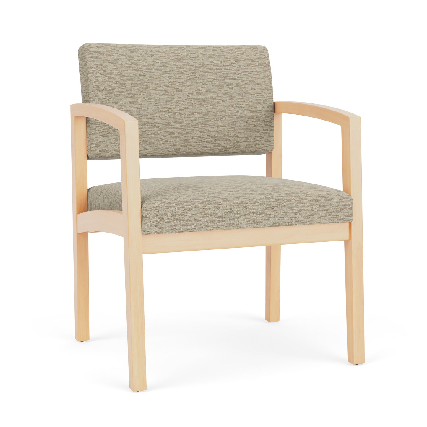 Lenox Wood Waiting Reception Wide Guest Chair Wood Frame