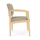 Lenox Wood Waiting Reception Wide Guest Chair Wood Frame
