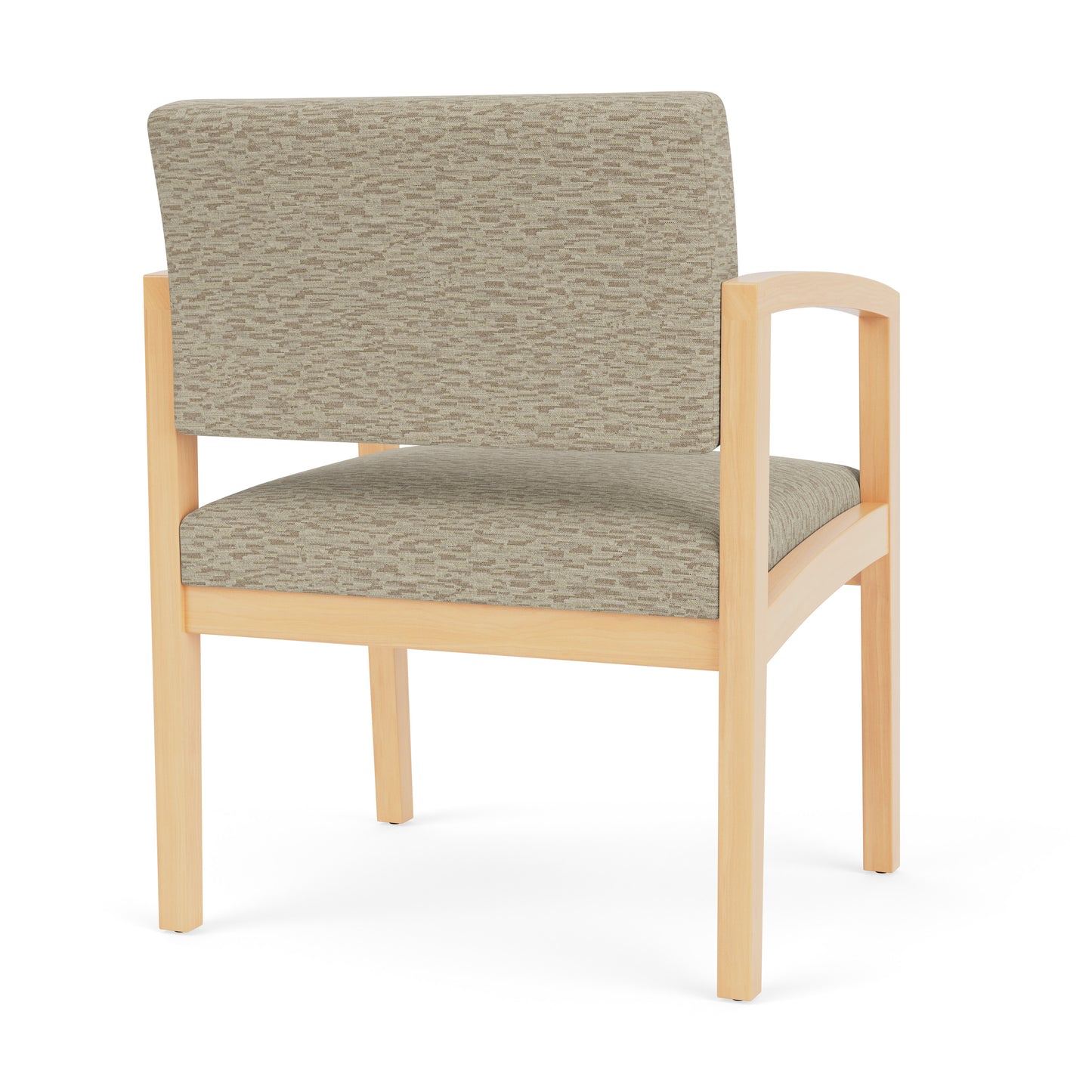 Lenox Wood Waiting Reception Wide Guest Chair Wood Frame