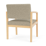 Lenox Wood Waiting Reception Wide Guest Chair Wood Frame