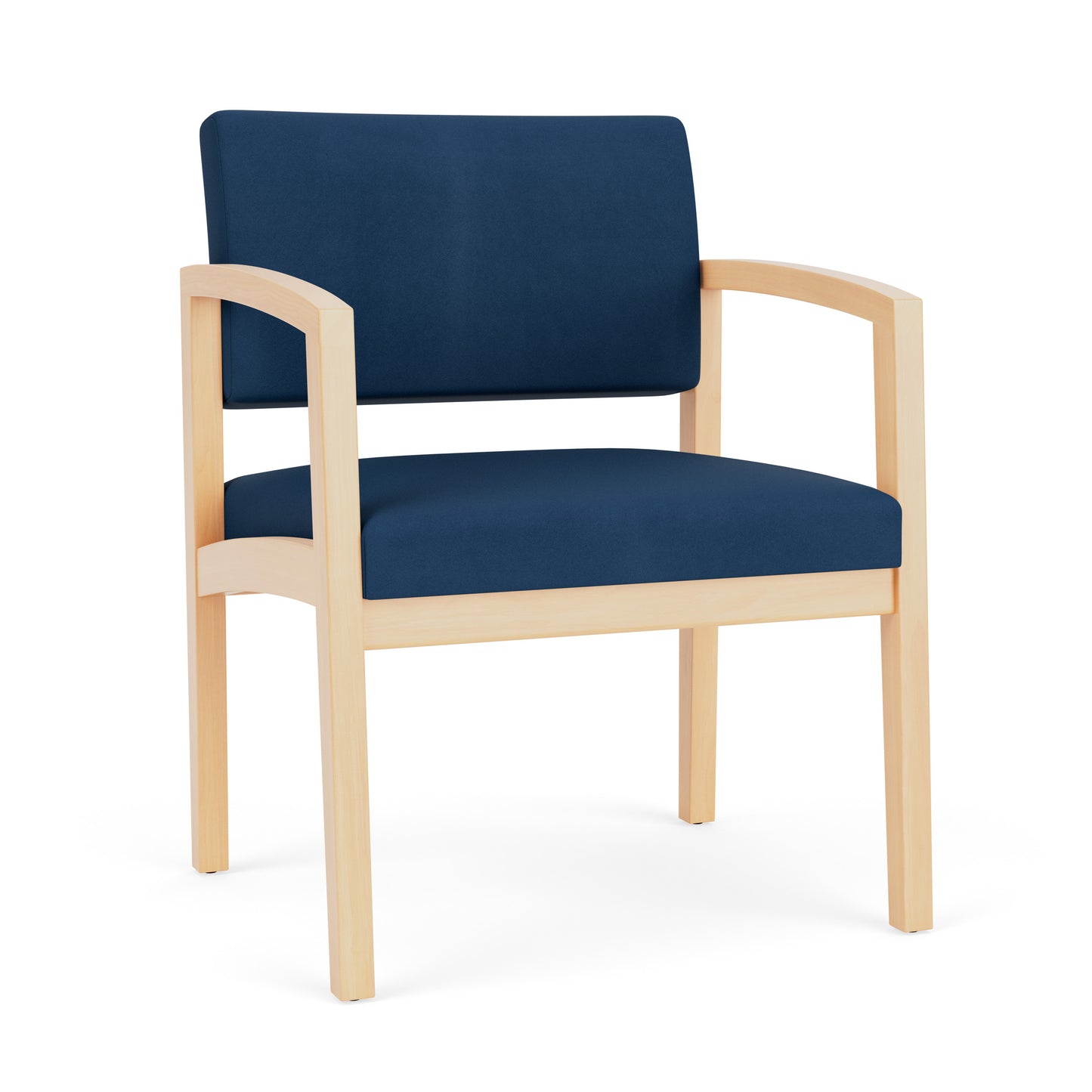 Lenox Wood Waiting Reception Wide Guest Chair Wood Frame