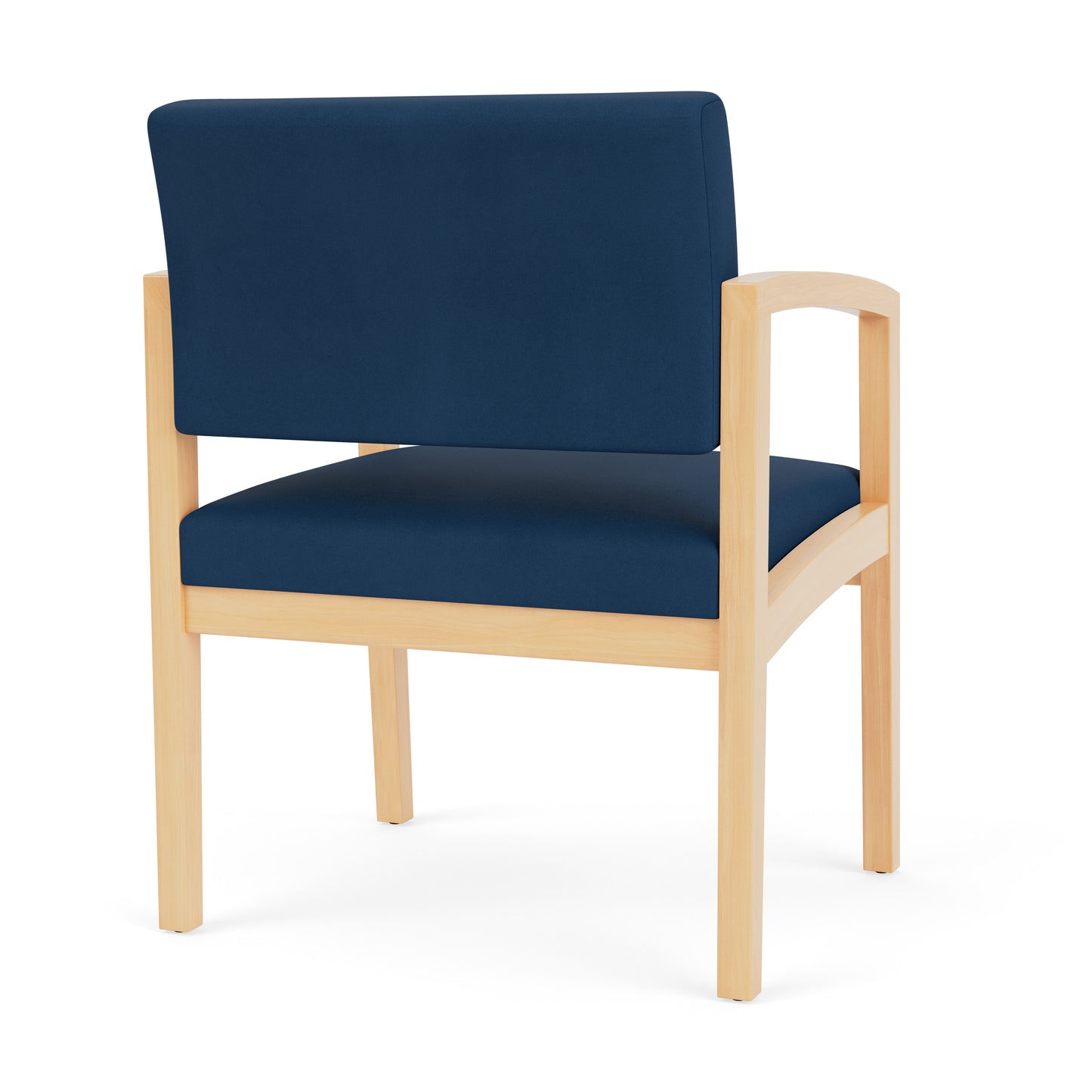 Lenox Wood Waiting Reception Wide Guest Chair Wood Frame