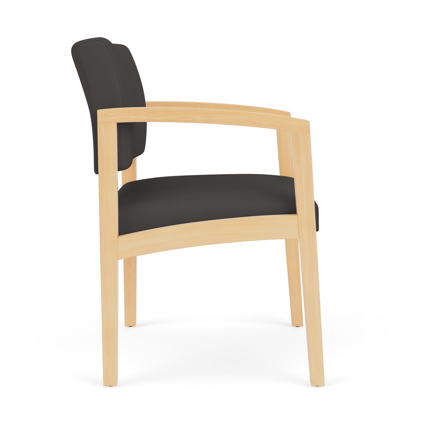 Lenox Wood Waiting Reception Wide Guest Chair Wood Frame