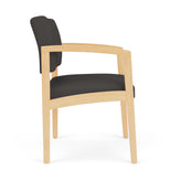 Lenox Wood Waiting Reception Wide Guest Chair Wood Frame
